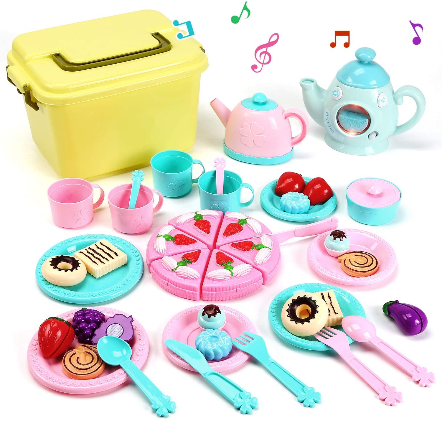 CUTE STONE TEA PARTY PRETEND PLAY SET