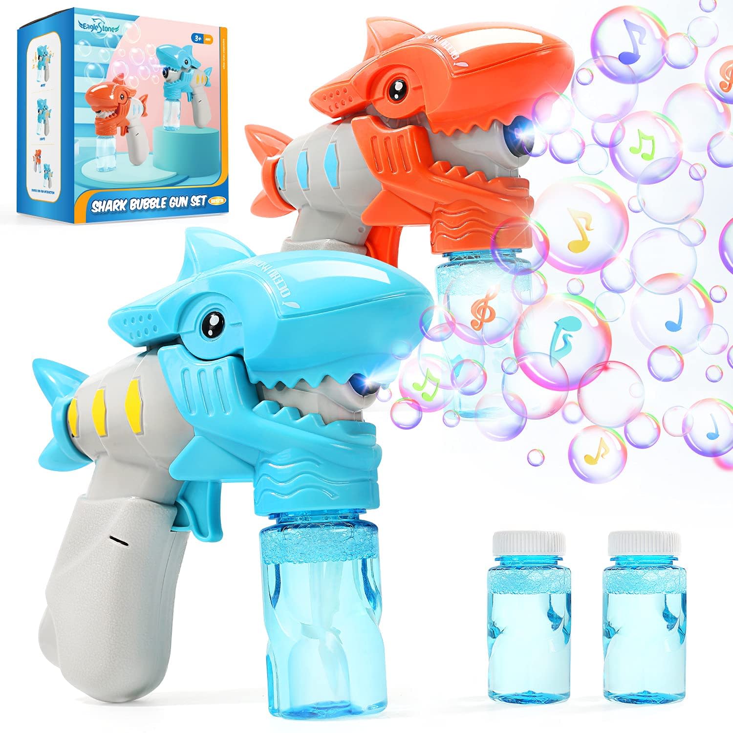 EAGLE STONE SHARK BUBBLE GUN FOR KIDS 2 SET