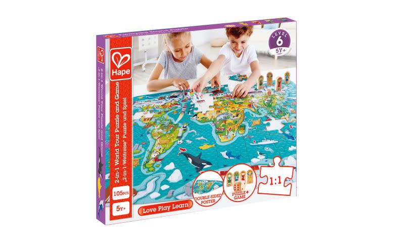 HAPE 2-IN-1 WORLD TOUR PUZZLE AND GAME