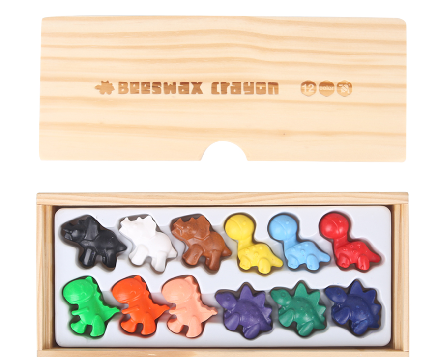 JAR MELO BEESWAX CRAYON - CUTE DINOSAURS 12 COLORS