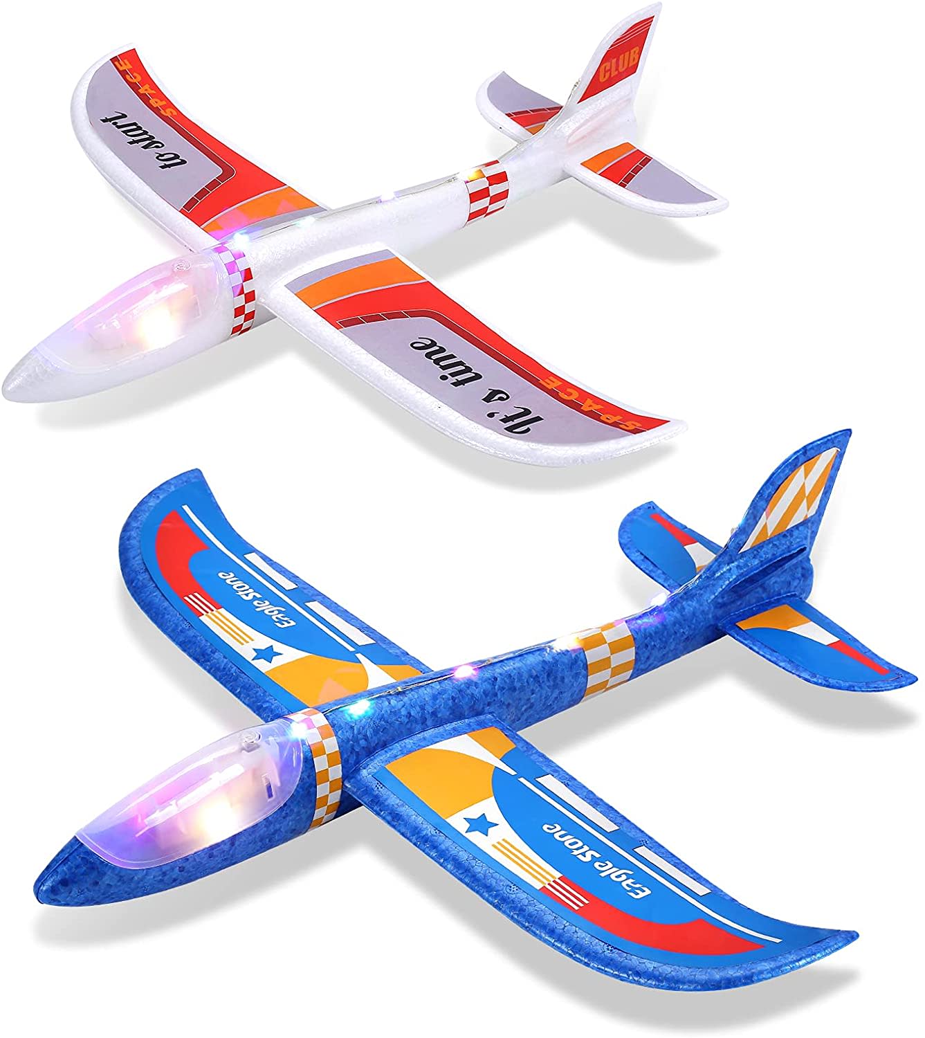 EAGLE STONE LARGE THROWING FOAM AIRPLANE TOY 2 SET