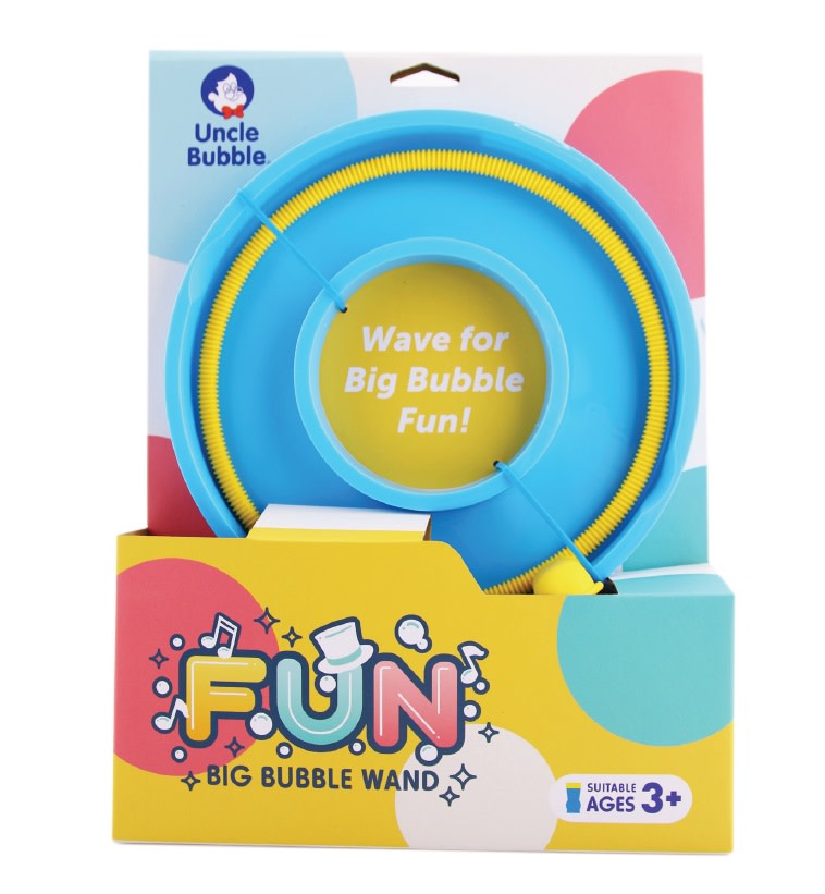 UNCLE BUBBLE FUN BIG BUBBLE WAND WITH 4OZ BUBBLE SOLUTION