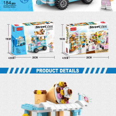 HANDSOME BUILDING BLOCK SERIES ICE CREAM STALL 184 PCS 8613-3