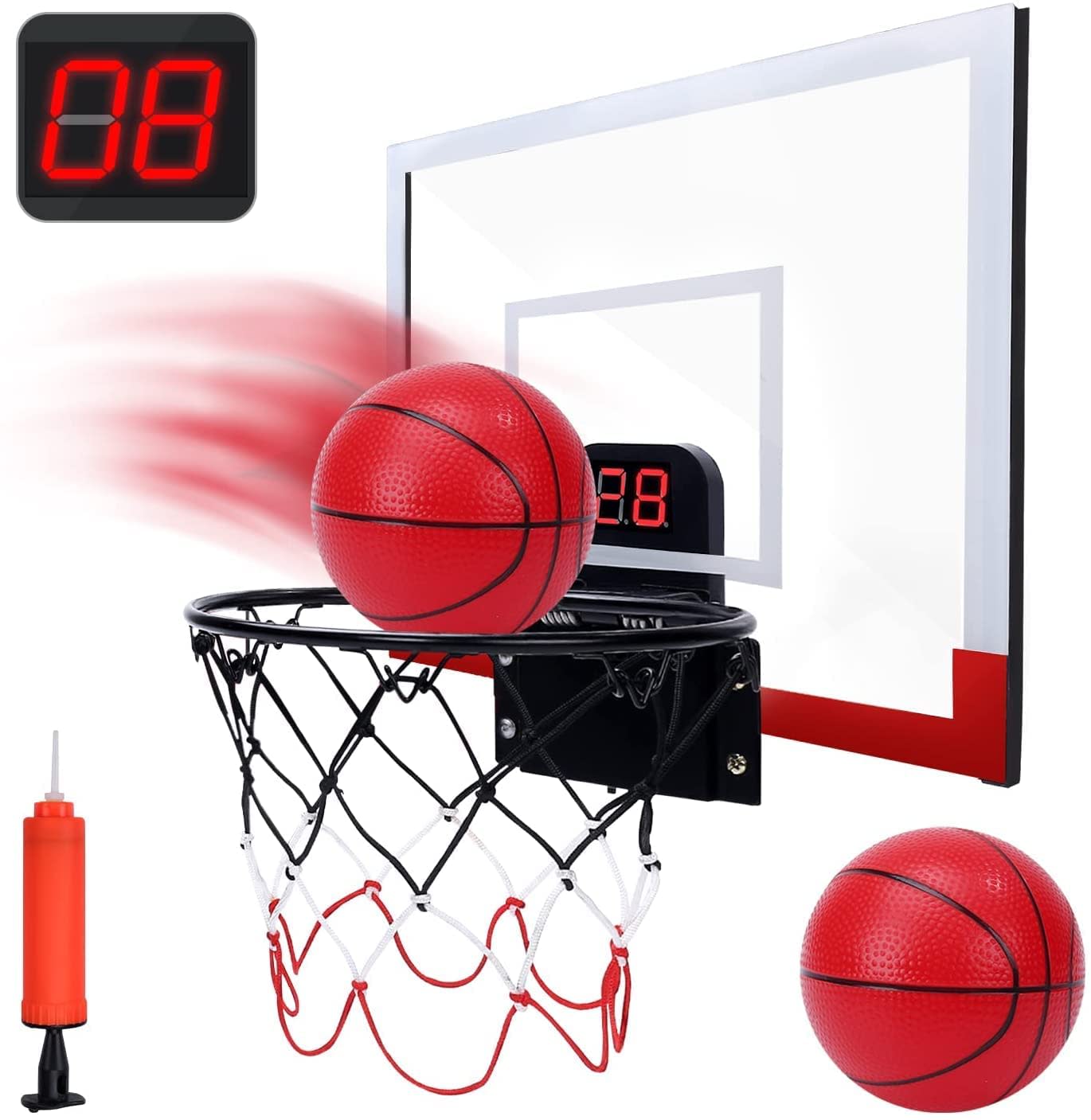 EAGLE STONE OVER THE DOOR BASKETBALL HOOP WITH ELECTRONIC SCOREBOARD