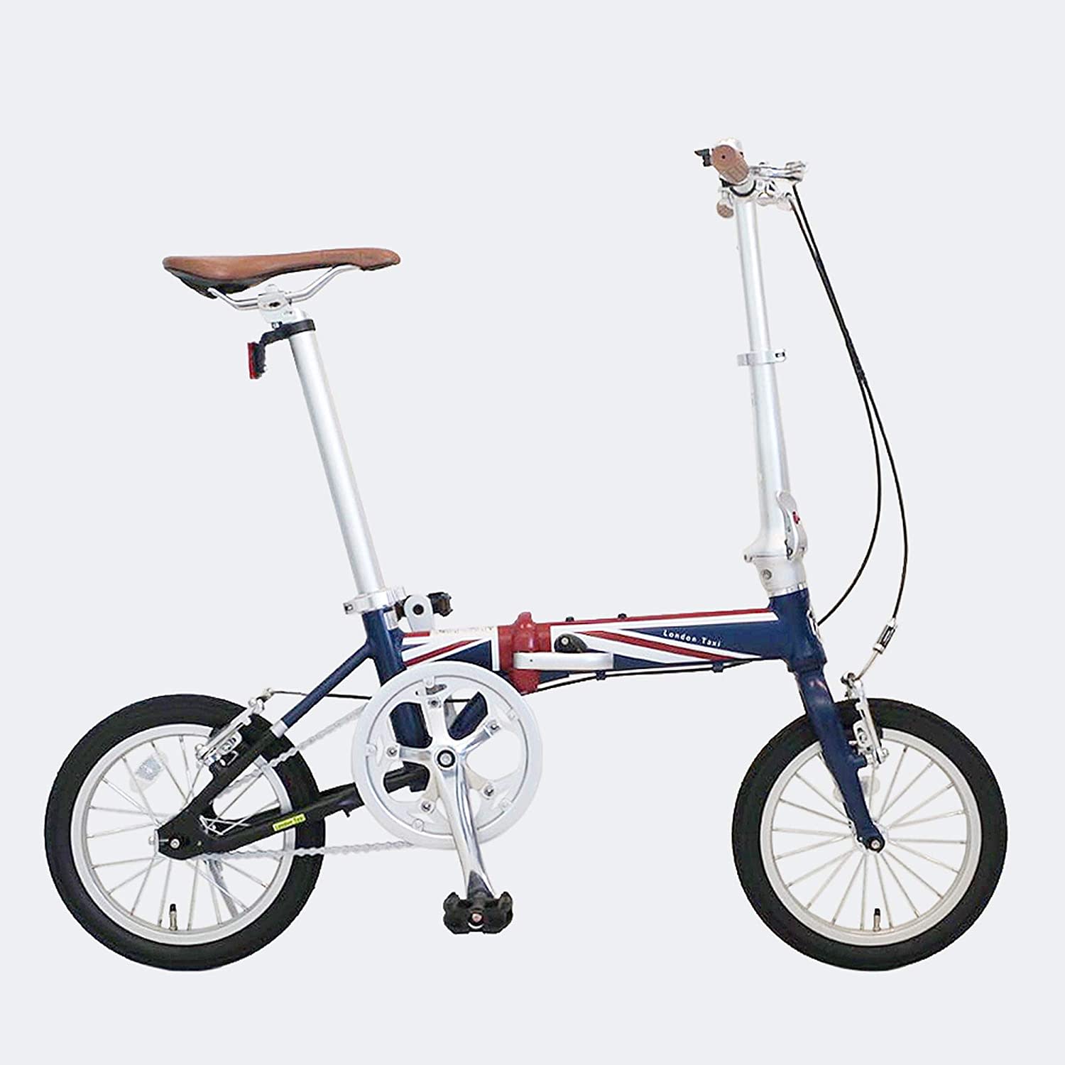 LONDON TAXI FOLDING 14-INCH ALUMINUM LIGHTWEIGHT BICYCLE