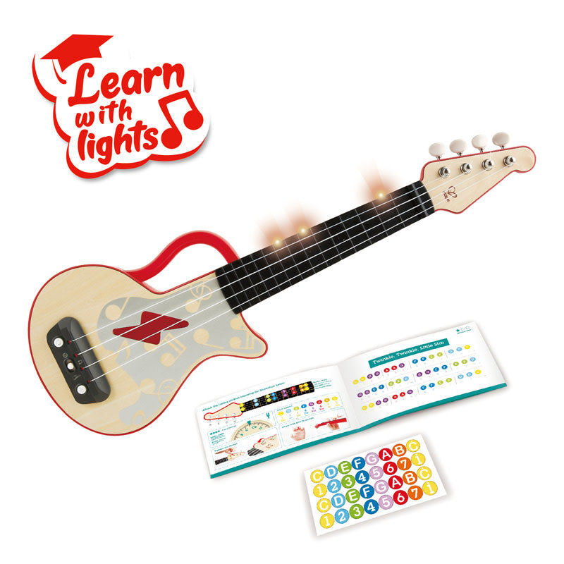 HAPE  LEARN WITH LIGHTS UKULELE-RED