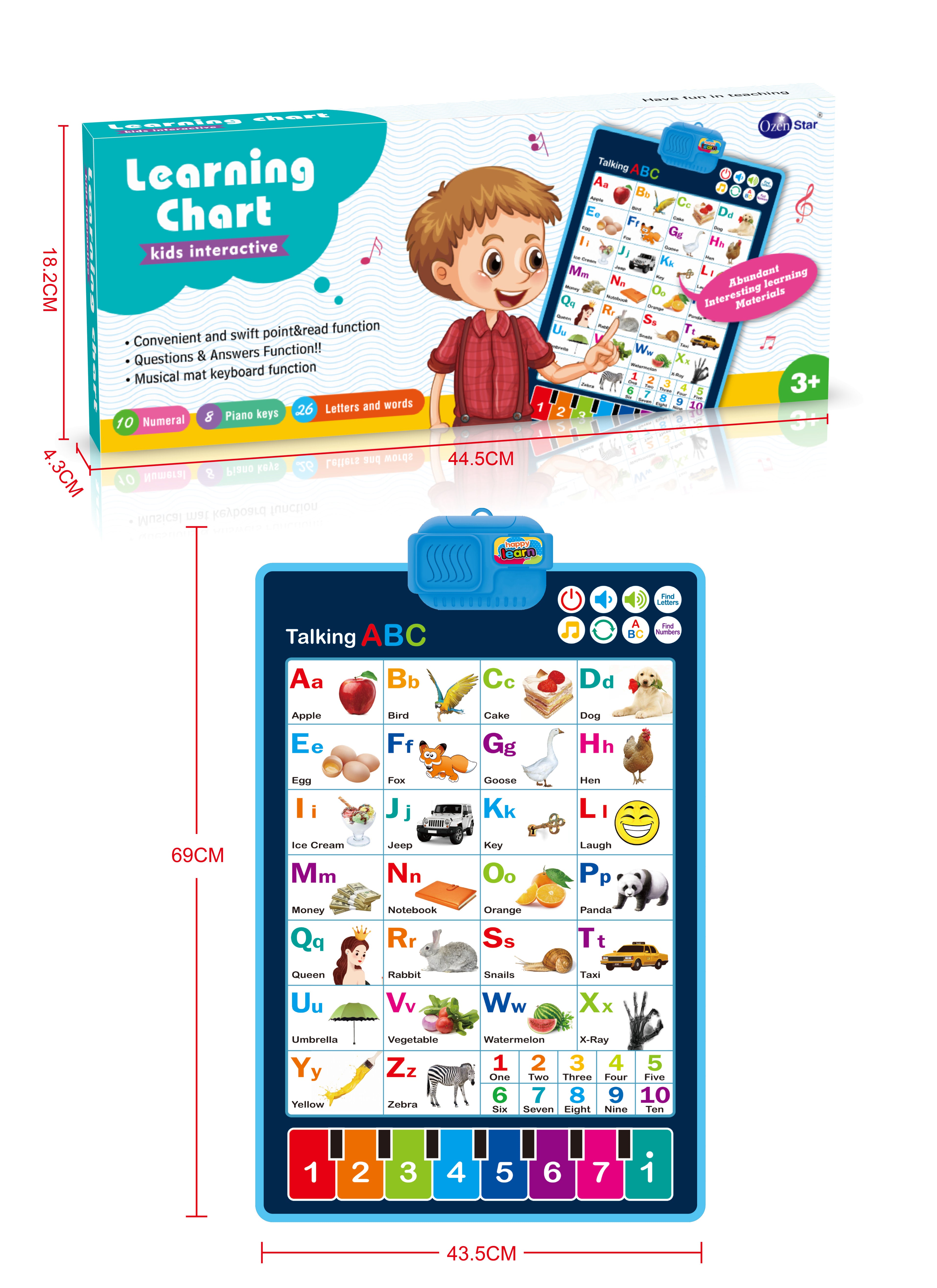 HANDSOME ALPHABET LEARNING HANGING CHART 757-09