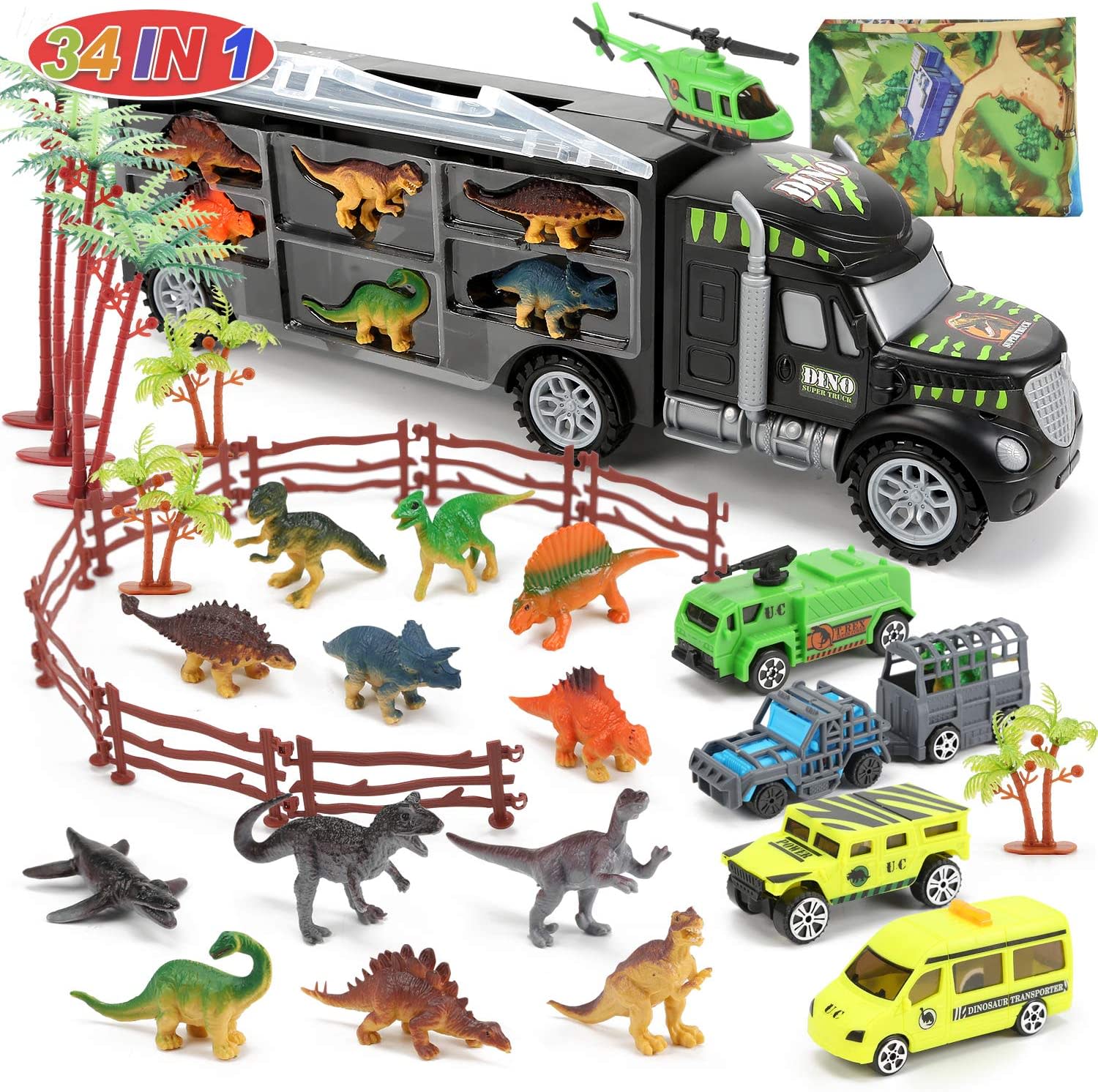 CUTE STONE DINO TRUCK PLAYSET