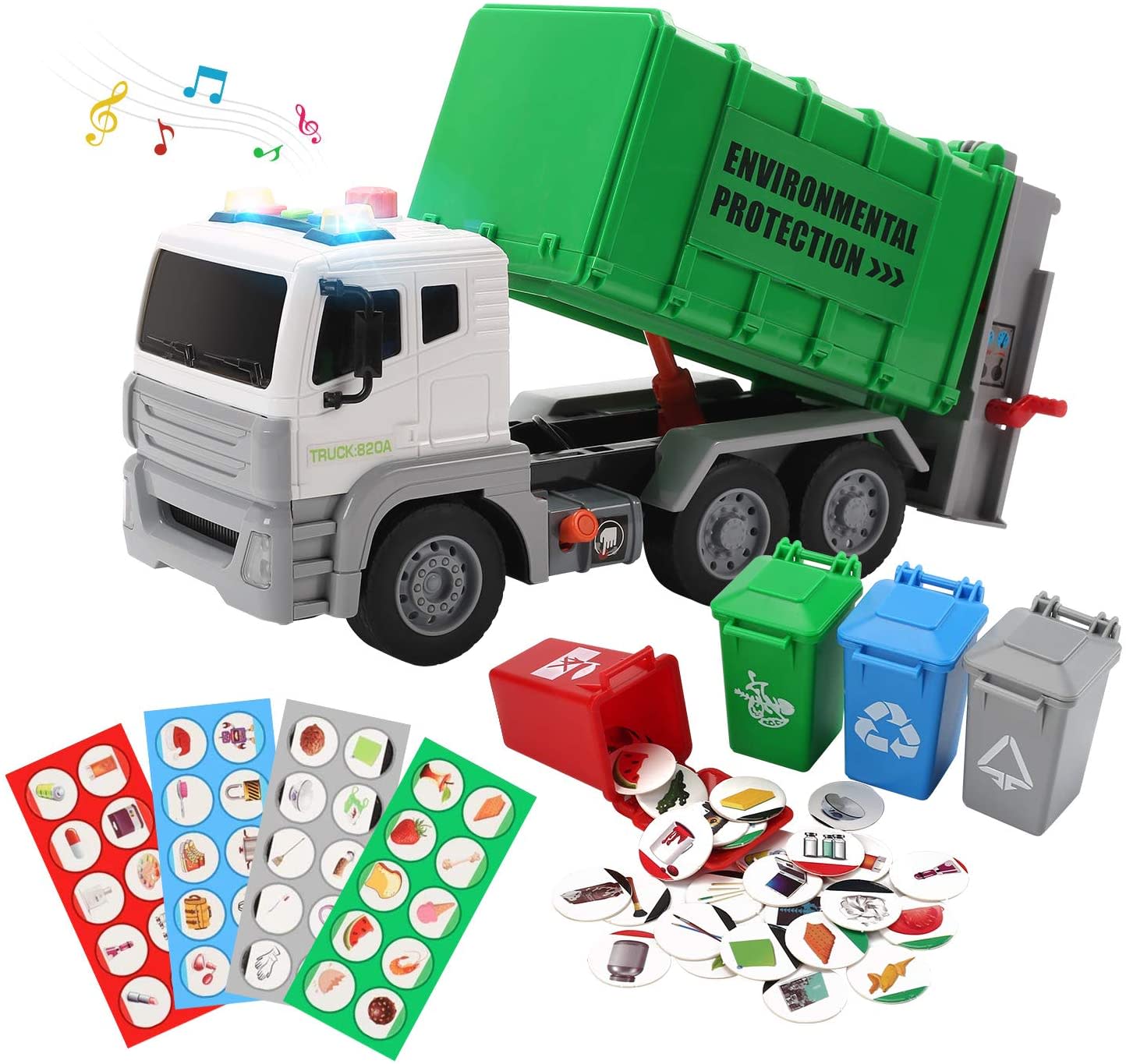 CUTE STONE GARBAGE TRUCK TOYS