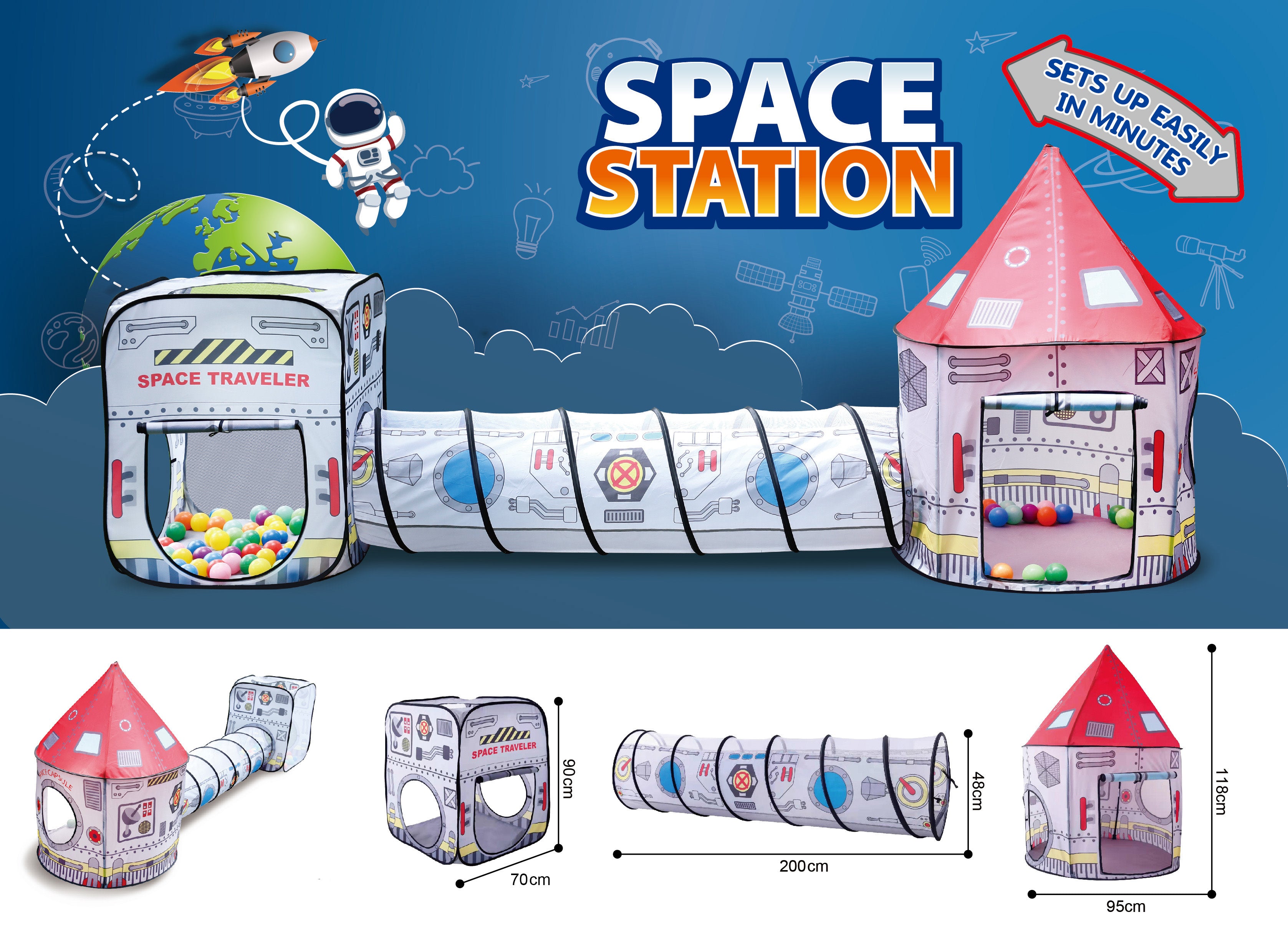 HANDSOME SPACE STATION CHILDREN'S TENTS JY2107