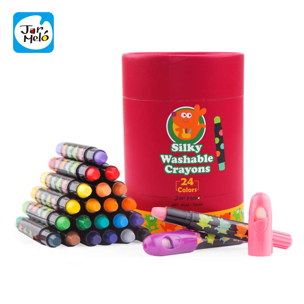 JAR MELO BABY ROO SILKY CRAYON WASHABLE 24 COLOURS