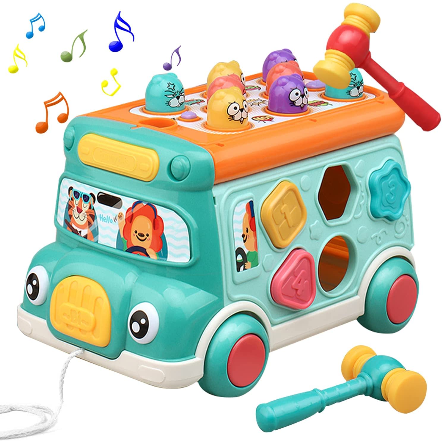 CUTE STONE MULTIFUNCTIONAL BUS TOYS